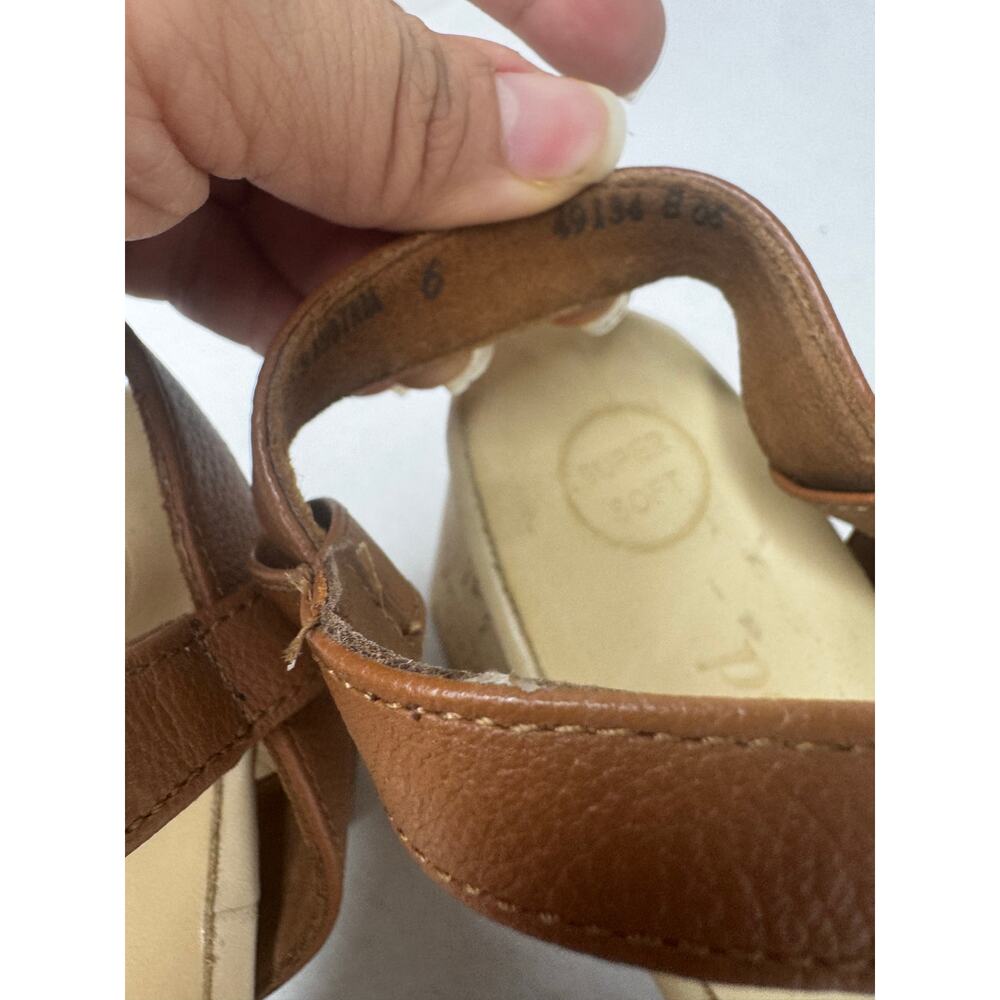 Paul Green Tina Fisherman Sandals Tan Neutral Leather Size UK 6 US 8.5 - Picture 4 of 12